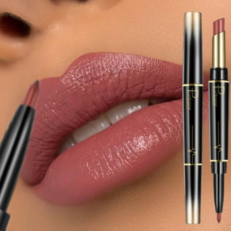 1PC Matte, Smooth Lip Liner, Easy To Apply, Double-ended Design, Easy To Remove Makeup, Perfect Valentine's Day Gift for Girls