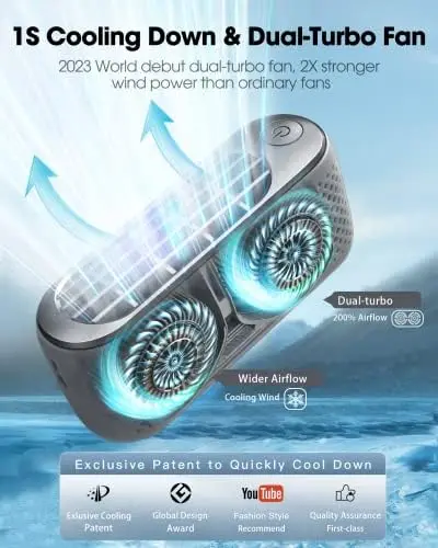 

2023 Upgraded [Instant Cooling] Hand Held Fan Portable [Mini Fan with 200% Stronger Wind] [Stylish Travel Fan] 15H Personal Fan