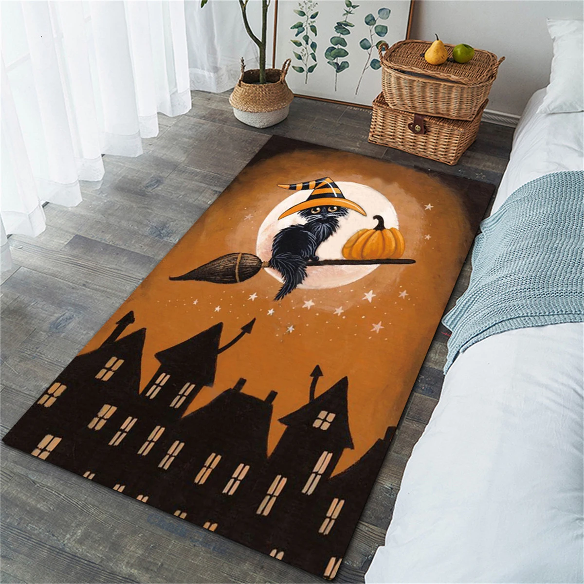 Floor Mat Carpet Mat Cartoon Cat Pattern Room Living Household Decoration