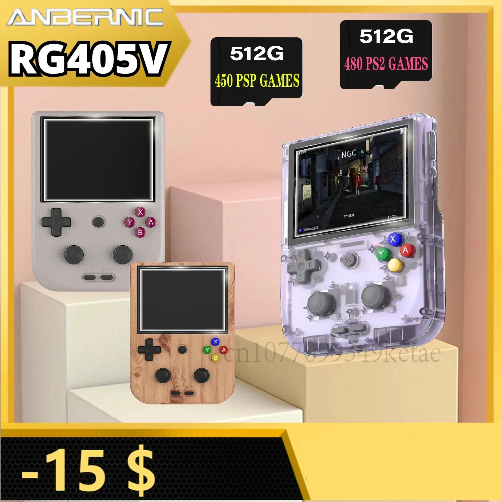 Anbernic Rg405V Retro Console Di Gioco 4''Ips Touch Screen Streaming Videogioco Cast Screen Portatile Retro Game Machinekid Gift