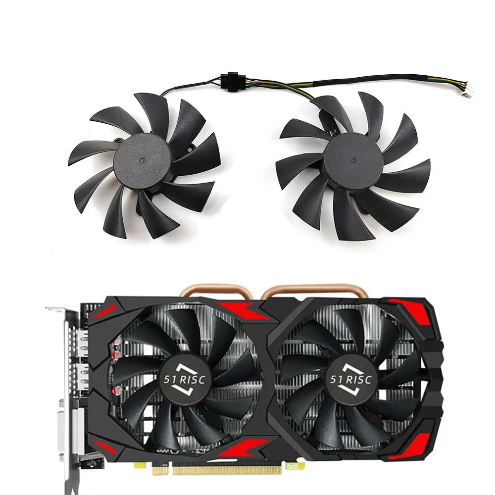 Nuova Ventola Di Raffreddamento A 4Pin Da 85Mm Per Scheda Video 51Risc Amd Rx 580 8G 256Bit 2048Sp Ventola Per Scheda Video