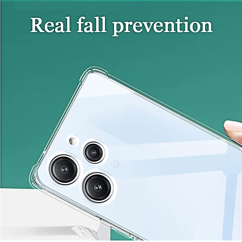Crystal Clear Shockproof Silicone Phone Cover - Enhanced Protection