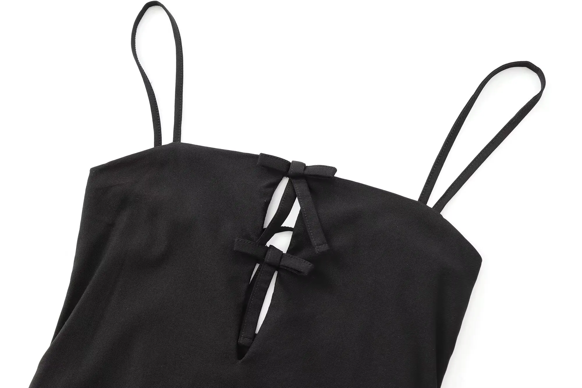 2024 Autumn New Fashion Women's European and American Style Backless Temperament Sleeveless Slim Suspender Short Dress 3