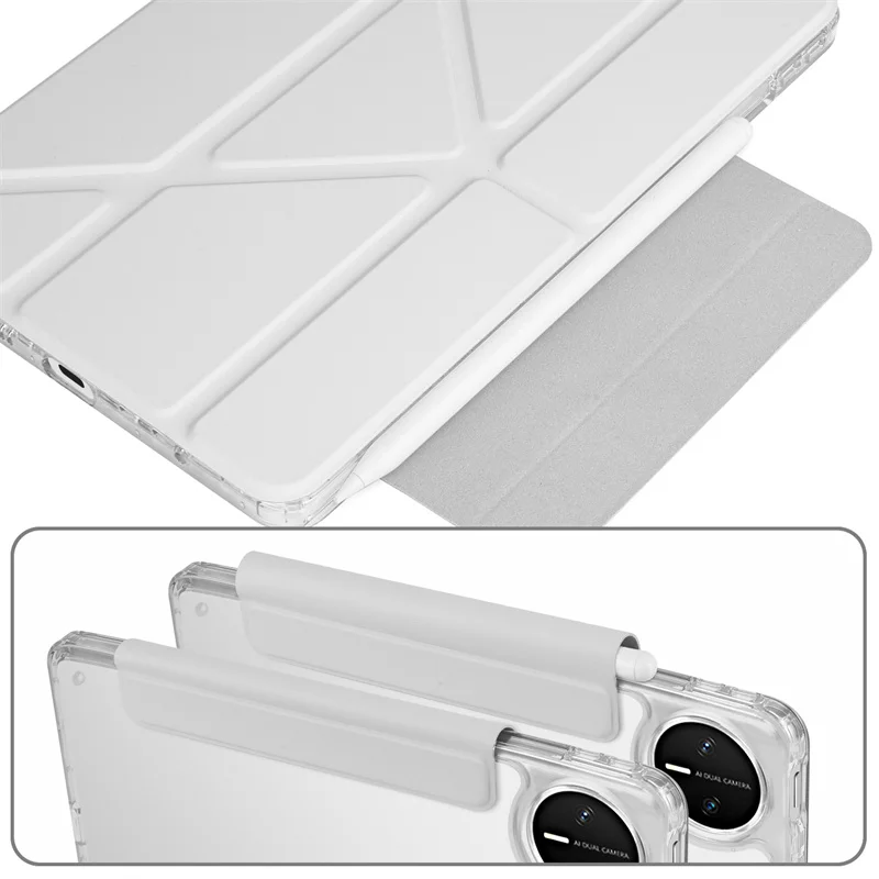 Smart Fold PU Leather Acrylic Case - Premium Magnetic Cover