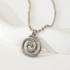 Y2K Style Stainless Swirl Necklace 1