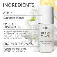 50ml KOEC Heavy Cream Fragrance Mist Perfume Moisturizing Refreshing Triple Notes Jasmine Vanilla Lemon Sugar Propylene Glycol 5