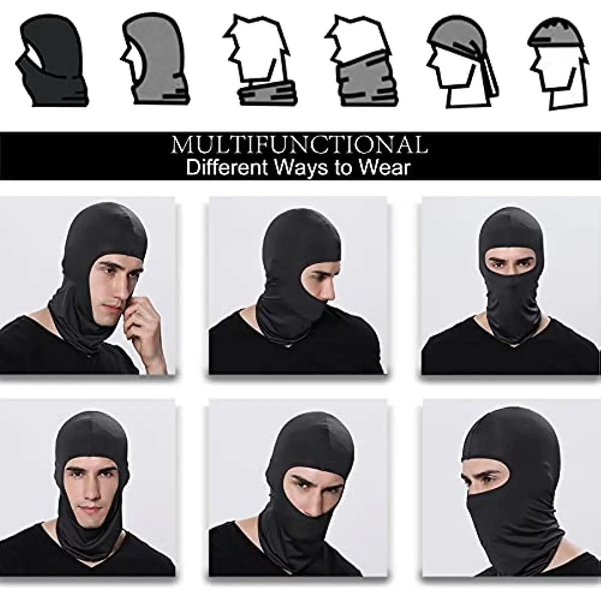 Balaclava Cycling Cap Outdoor UV Protection Caps Ski Masks Breathable Bicycle Hat Men Women Sports and Leisure Motorcycle Hood 6