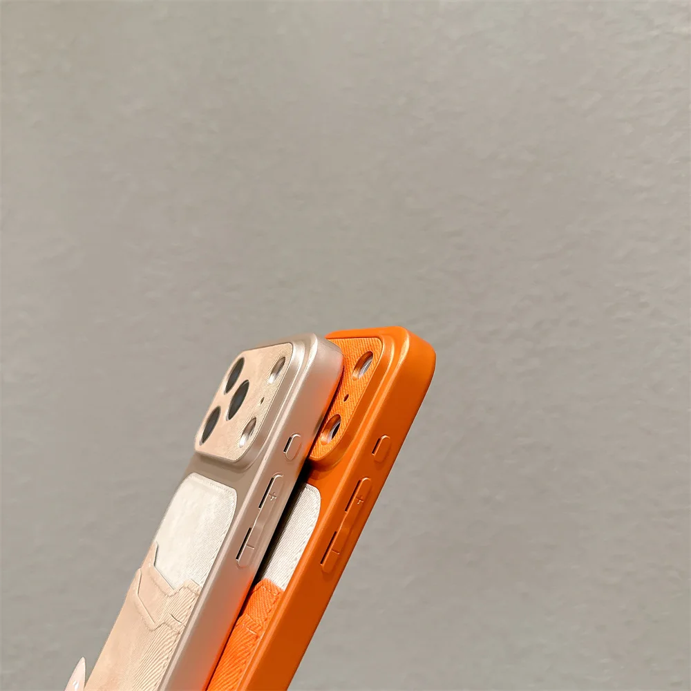 Elegant TPU Leather Card Holder Phone Case with Shockproof Back Cover and Lens Protection