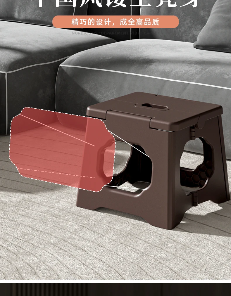 Description Picture 6 of itemPlastic Foldable Bathroom Chair Shower Small Foot Minder Stool Space Saving Tourist Outdoor Silla Plegable Trendy Furniture