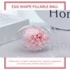 10 Pcs Egg Decoration Box Clear Fillable Ball Transparent Pendants Easter Party Supply Plastic 5