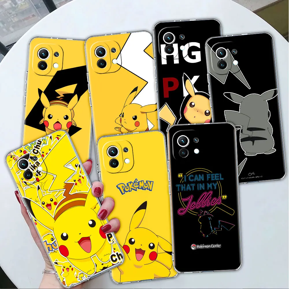 

Case For Xiaomi Poco X3 NFC 11T Pro 11 Lite 10T 12 9T 13 X5 X4 F3 M5 M3 F1 12T Clear Silicone Phone Cover Hot Pokemon Pikachu