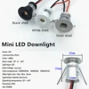 Mini Spot LED 12V Downlights Dimmable 1W Ceiling Lamp Set Remote Controller 15mm Recessed Black Silver White Cabinet Spot Lights 3