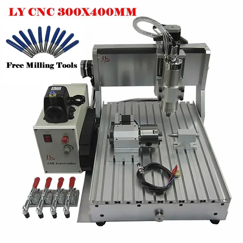 

CNC 3040Z DIY Cutting Engraving Machine 800W 3 Axis 4 Axis CNC Router Wood Carving Machine USB Mach3 Woodworking Engraver