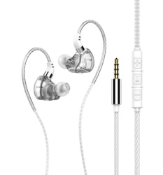 Enhanced USB C Wired Headphones with Noise Reduction and HiFi Stereo Bass Earbuds (White 3.5mm plug)