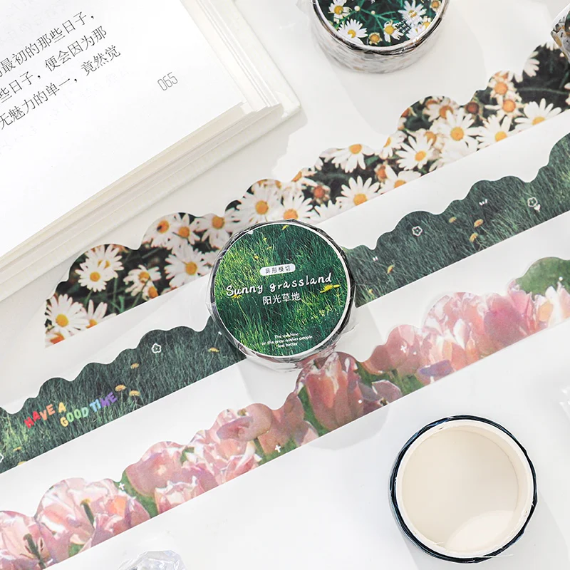 귀여운 꽃 구름 별이 빛나는 하늘 장식 접착 테이프 바다 파도 마스킹 Washi 테이프 Diy 스크랩북 스티커 학교 용품