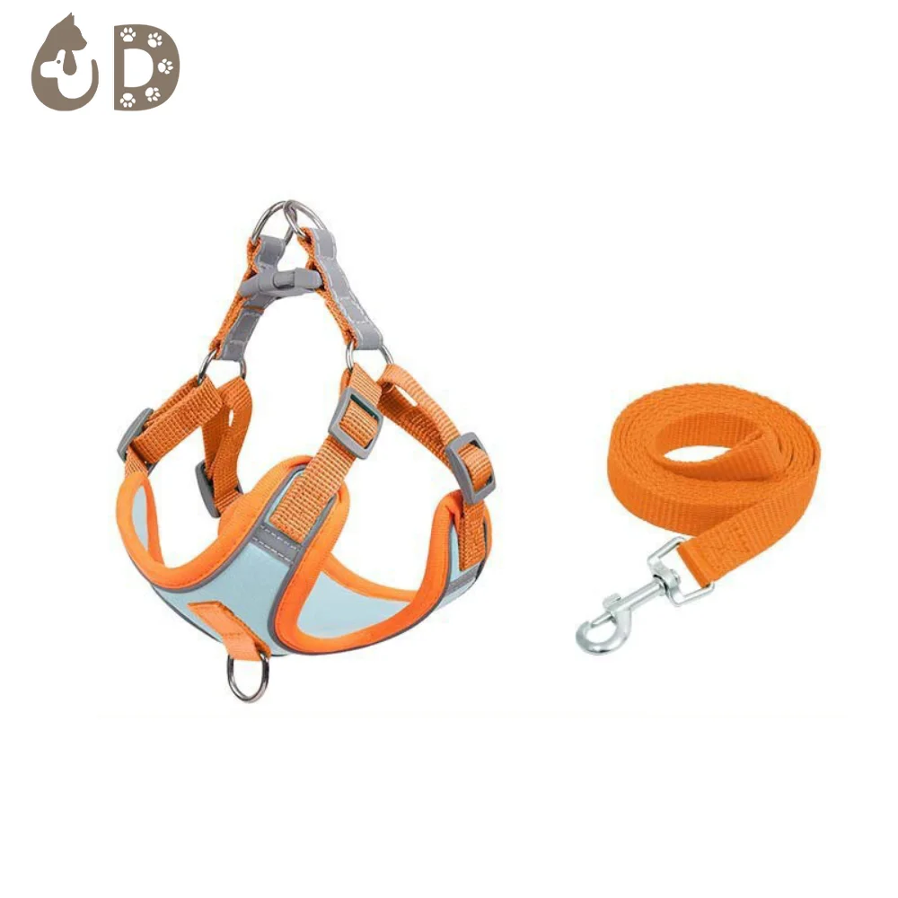 Pet Harness Leash Set For Small Dogs Adjustable Puppy Cat Harness Vest French Bulldog Chihuahua Outdoor Walk