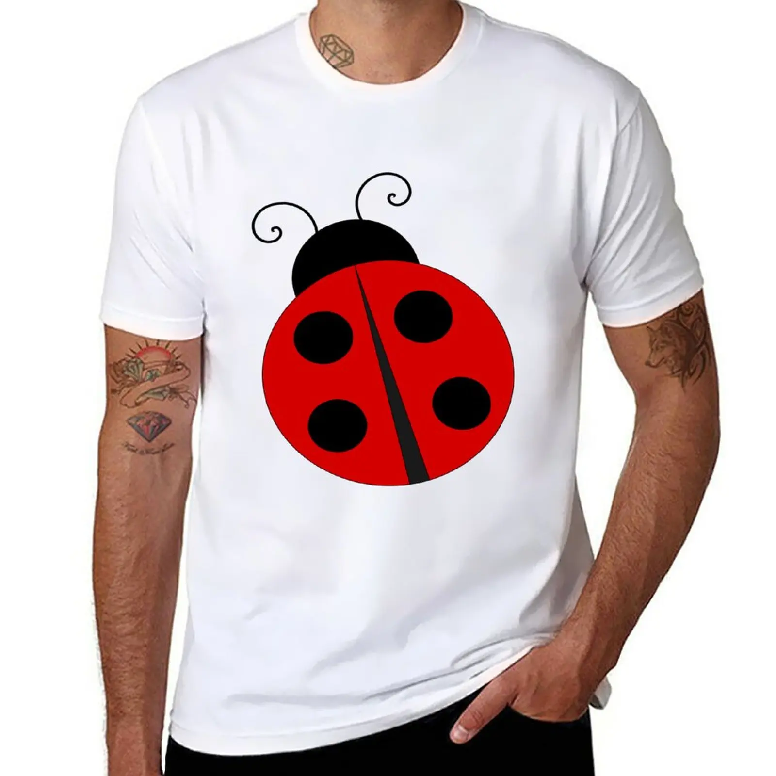 

Cute Ladybug Fun Insect T-Shirt animal prinfor boys blacks plain tees mens graphic t-shirts big and tall