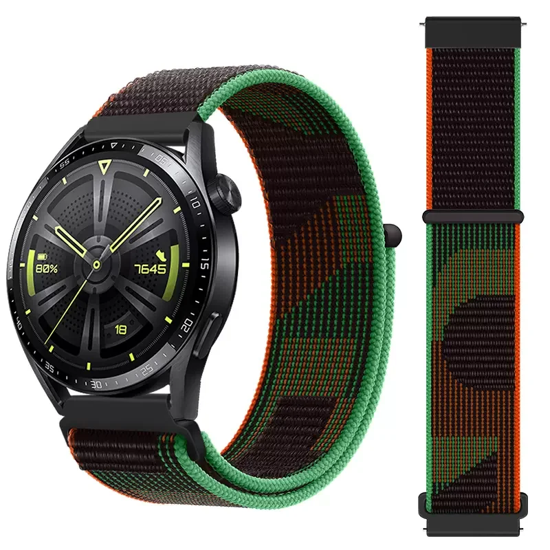22mm Adjustable Nylon Loop Strap - Versatile Smartwatch Bracelet
