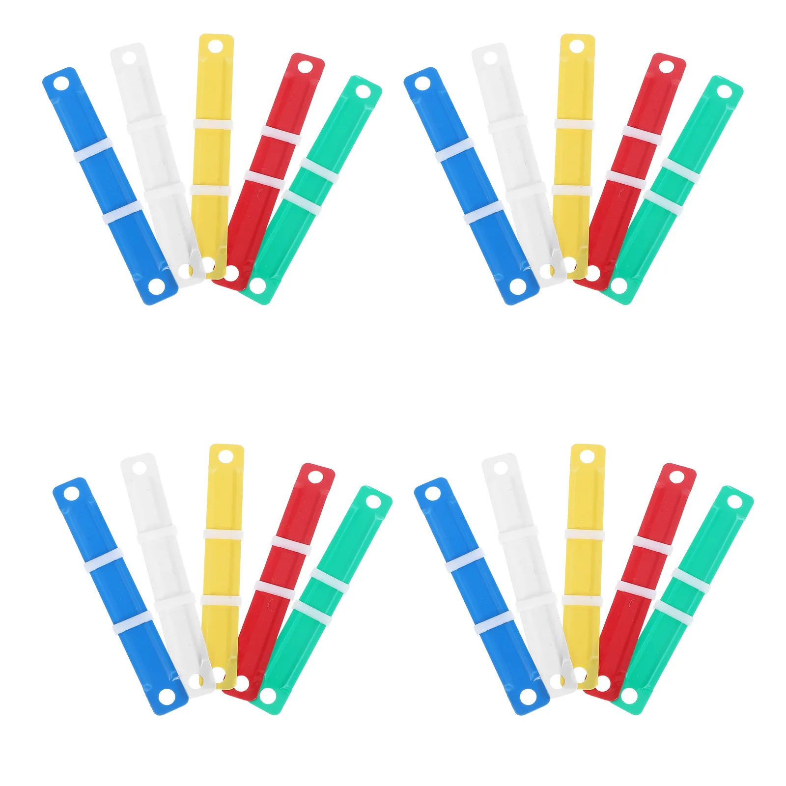 100개 세그먼트형 바인더 스파인 인서트 노트북 바인더 스파인 클립 (루즈리프 노트북 DIY 플래너 오거나이저 북 바인딩용)