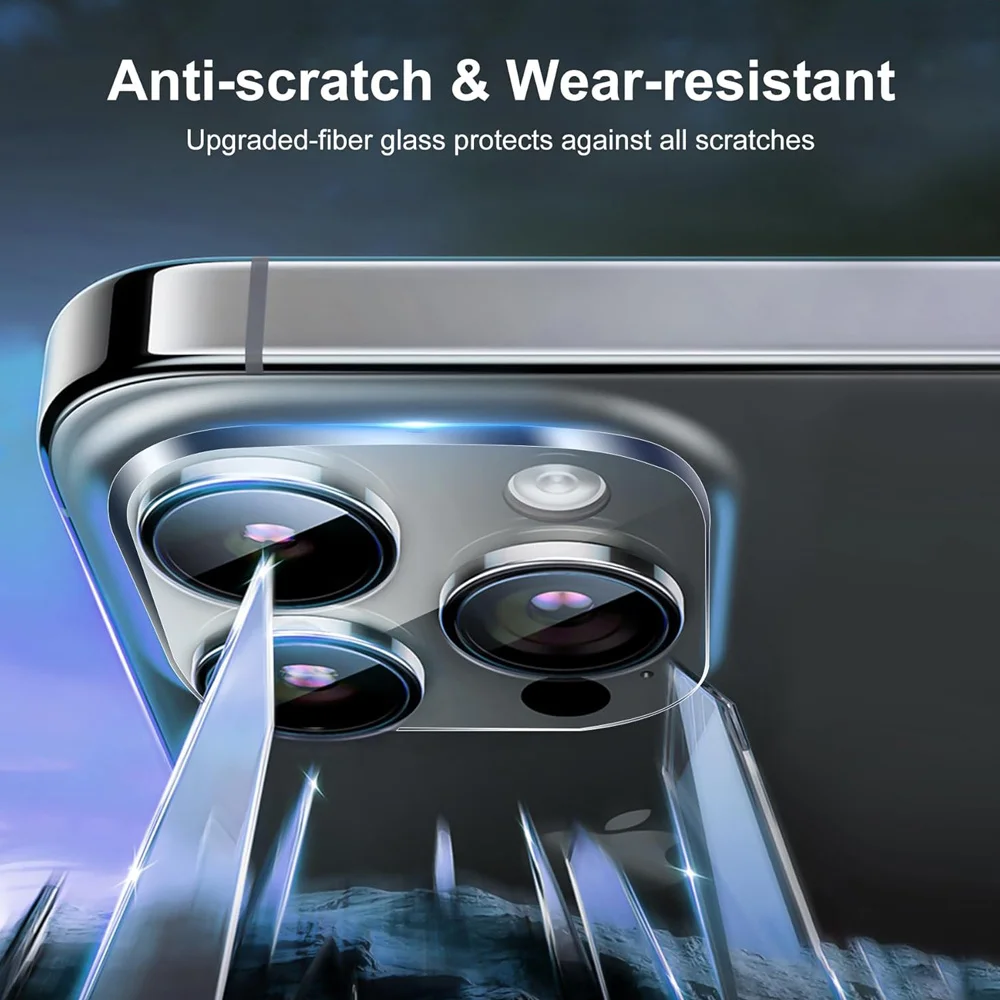 Premium 3-Pack Full Coverage Camera Lens Protector Glass