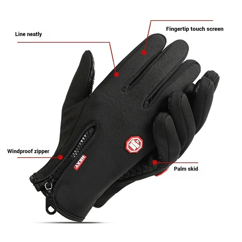 Winter Fishing Gloves Waterproof Touch Screen Warm Gloves for Men Women Outdoor Sport Cycling Running Ski Gloves 낚시장갑