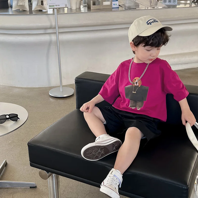 2023 new arrival Funny printed T shirt high quality baby boy cool kid