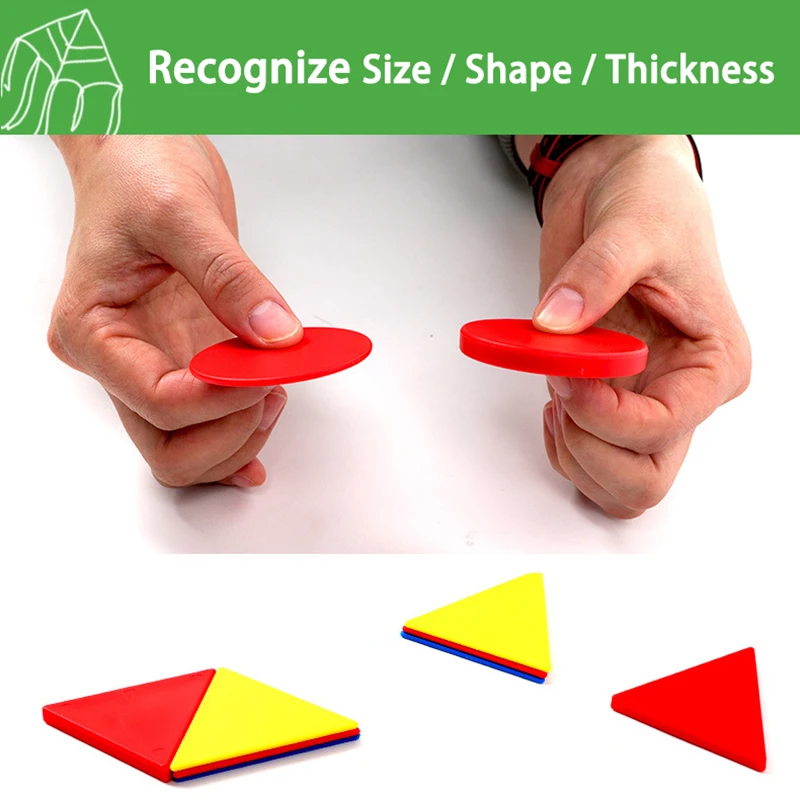 ABS Math Geometry Shape Blocks Educational Toy