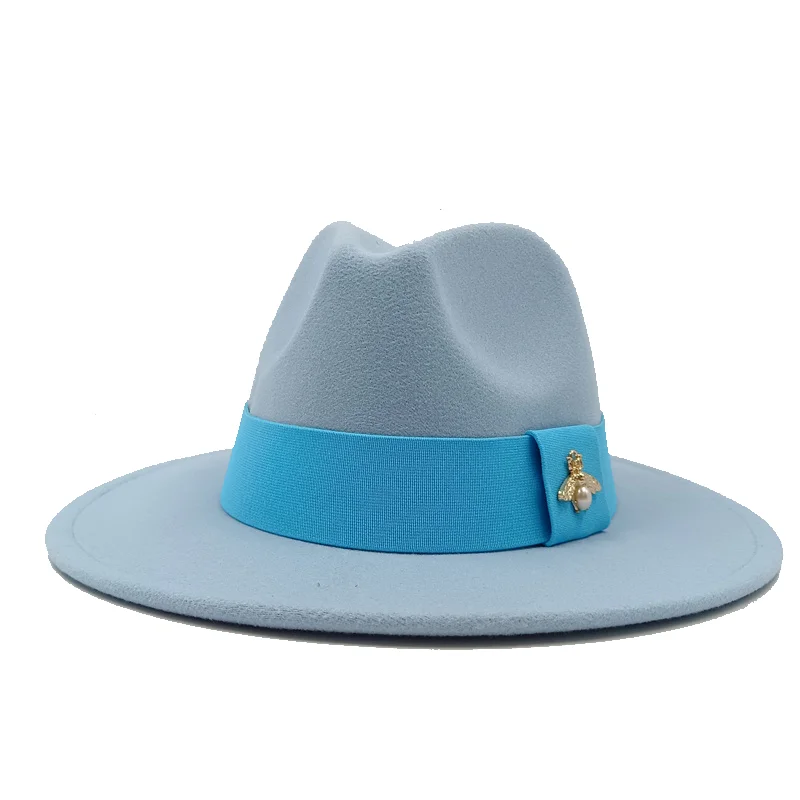 28-Farben-Fedora-Hüte mit Bienen-elastischem Gurtband, Herren-Fedora-Hut, Herren-Panama-Hut, Unisex-Hut, Militärfarbe, Fedora-Hut – Detail 22