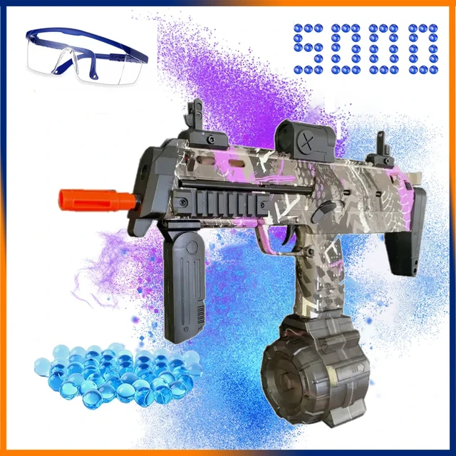 Electric UZI Gel Blaster Splatter Ball Automatic Toy Gun, 54 OFF
