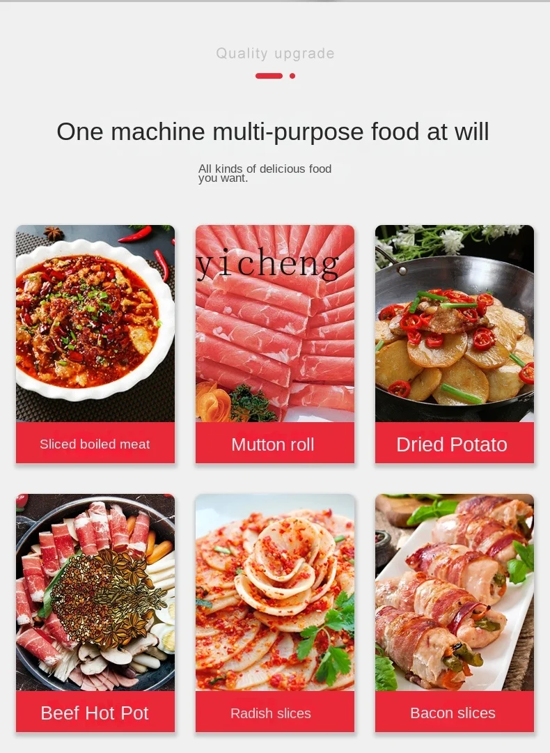 Tqh Mutton Meat Slicer Commercial Electric Automatic Beef Roll Frozen Meat Semi-automatic Slicer 3