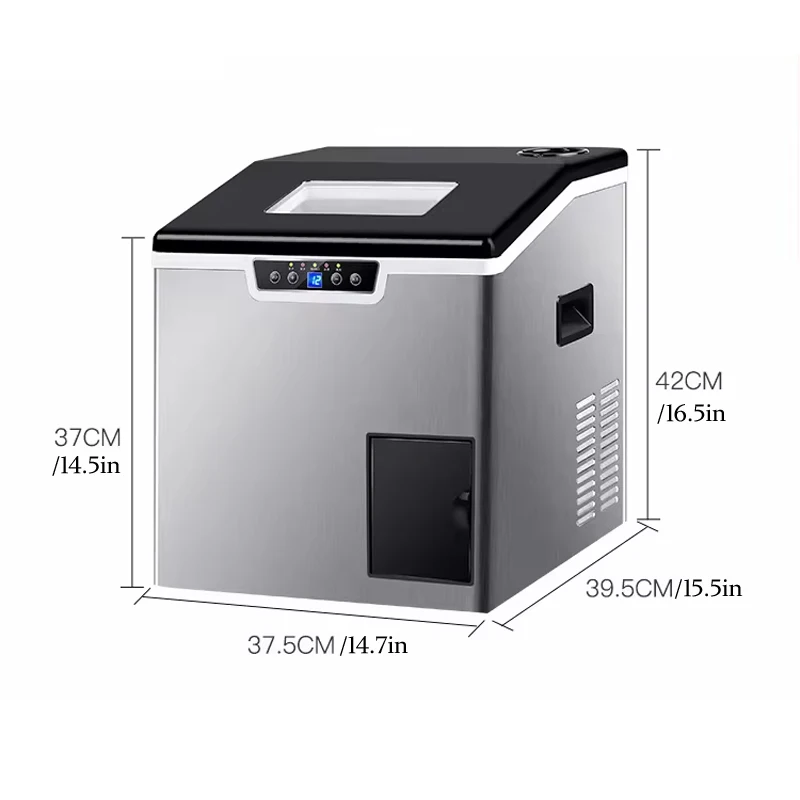Ice Making And Crushing Machine Milk Tea Shop Fully Automatic Ice Maker Self Cleaning Liquid Freezer