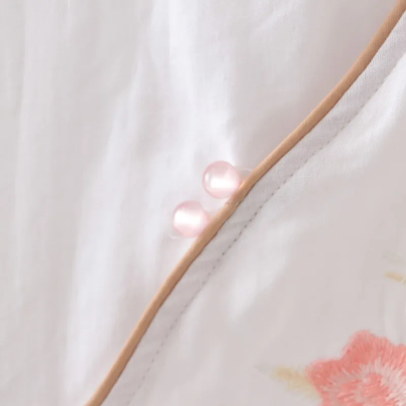 Fashion Plus Size Women's Blouses New Chinese-style Embroidered button-up Long Sleeve Top Elegant Shirt