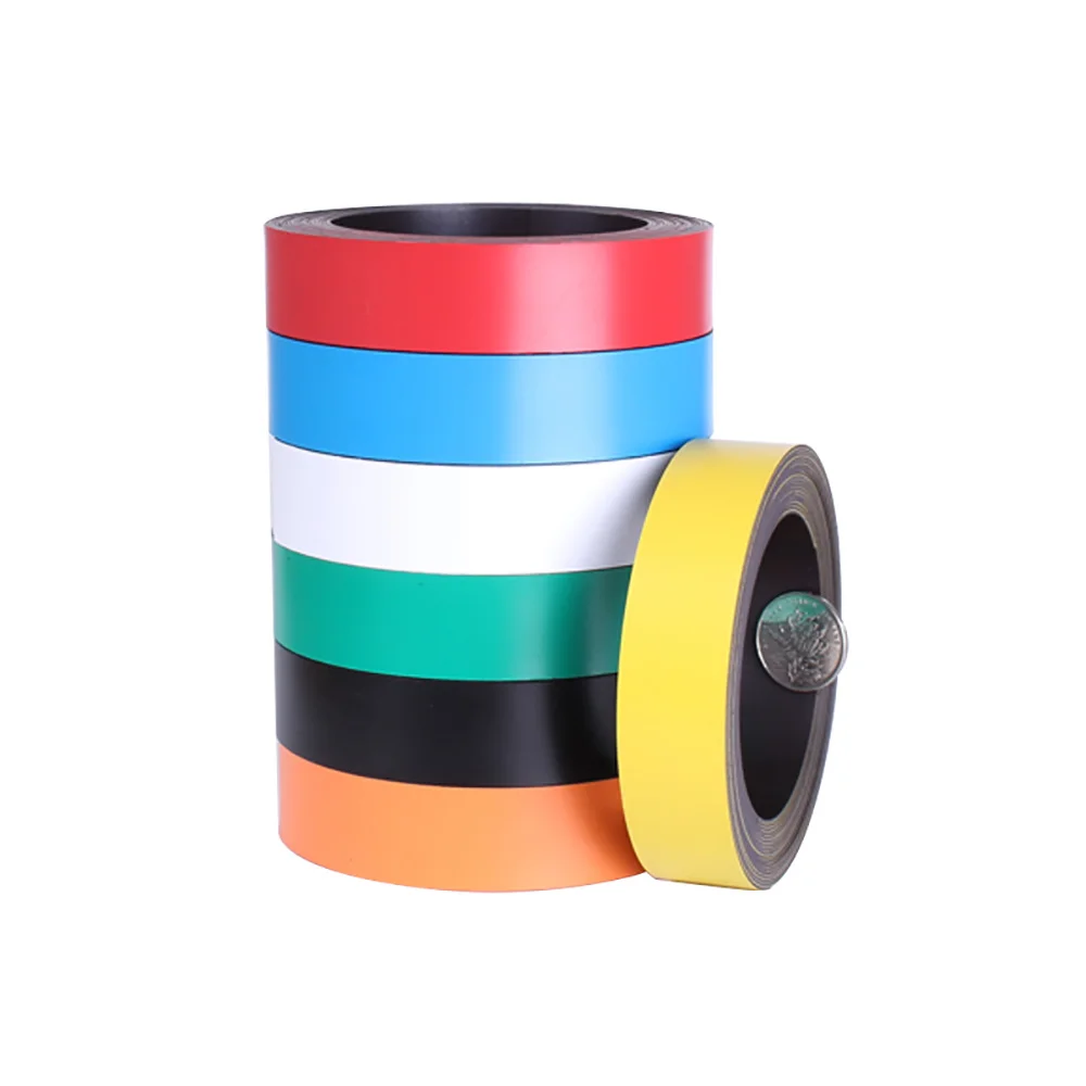 1-Meter Colorful Flexible Magnetic Craft Tape, 25mm x 1mm, for DIY and Teaching Projects