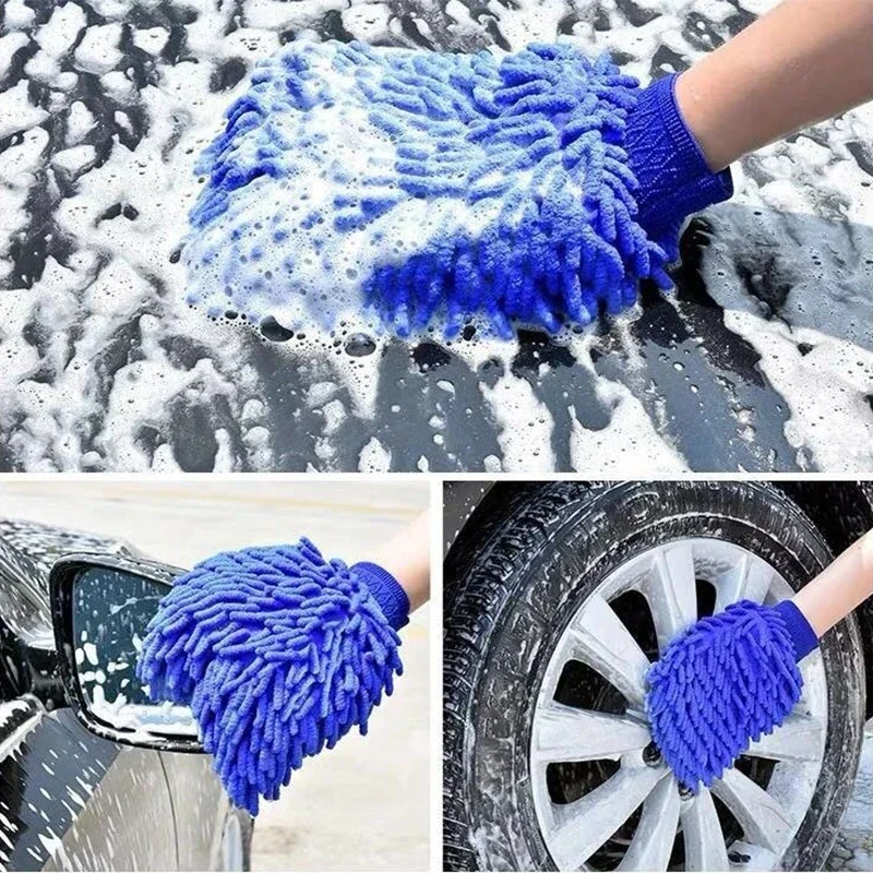 Microfiber Car Mitt Waterproof Car Wash Microfiber Gloves for Car Cleaning