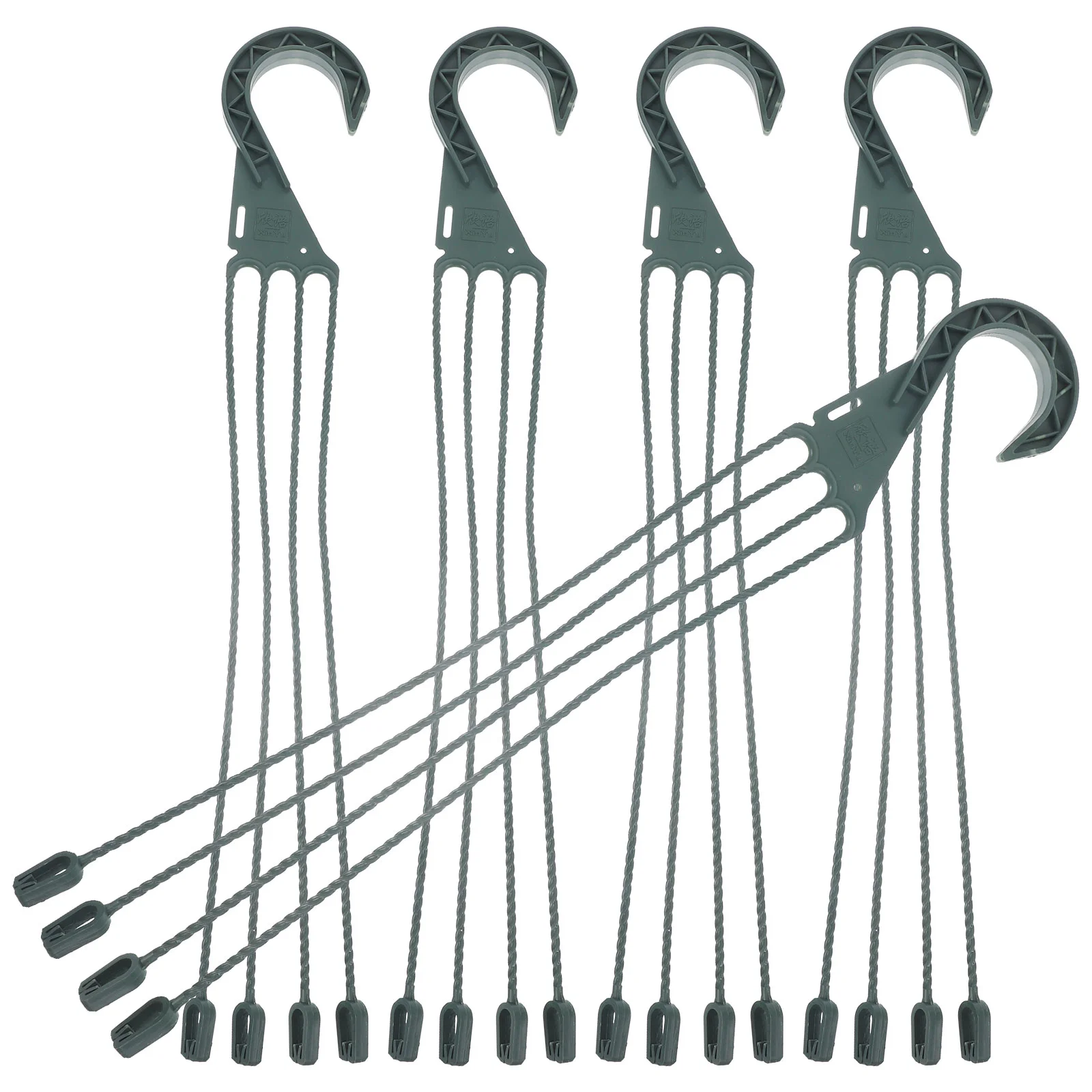 

5 Pcs Hanging Basin Hook Hooks for Plant Pot Practical Flowerpot Basket Plastic Potted Hangers Pots