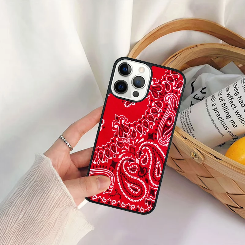 Red Bandana Paisley Phone Case - Stylish Coque Cover Shell