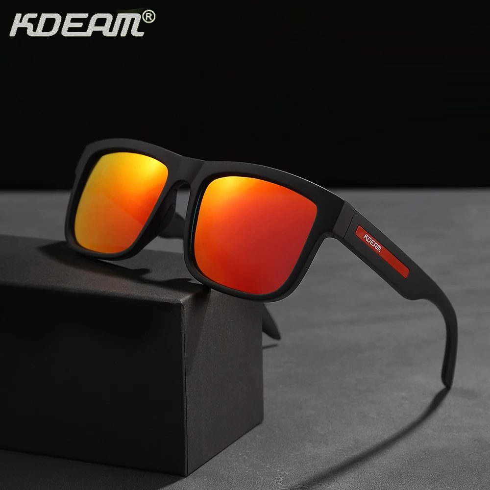 

KDEAM New Polarized Sunglasses 2023 Men Women Square Shades Colorful True Film Lenses Luxury Brand Desig Outdoor Driving Glasses