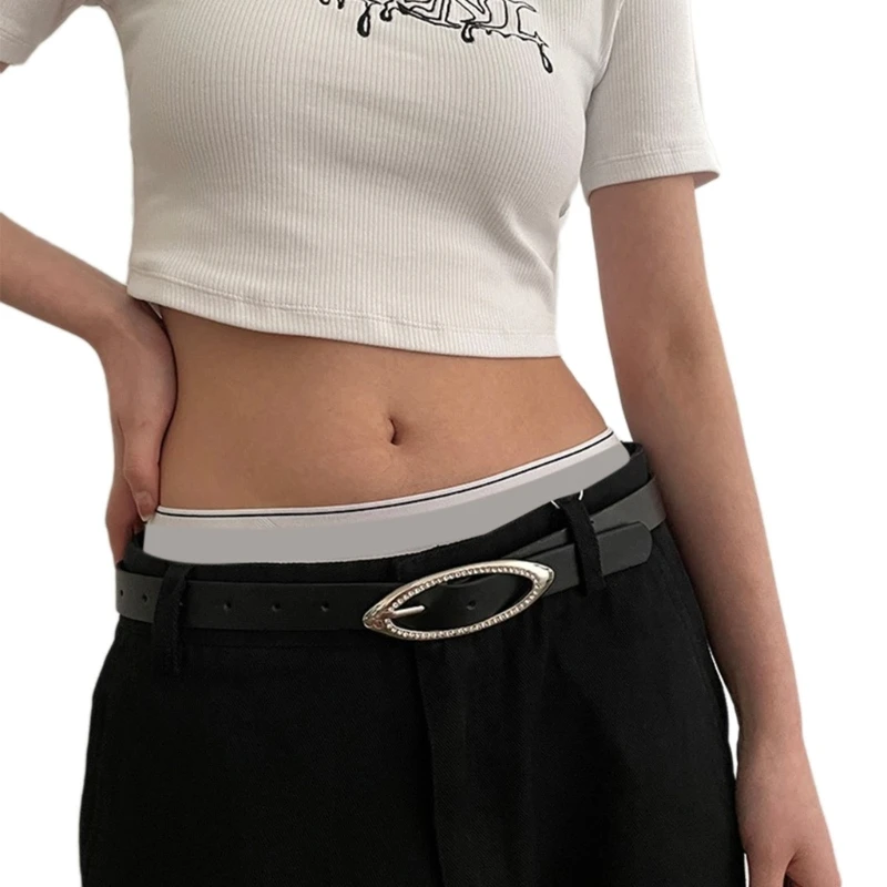 

Y166 Asian Style Waist Belt Women Rhinestones Belt Y2K Cool Girl Clothing Accessories