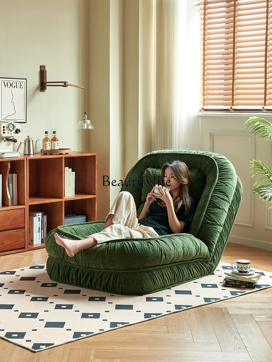 

Retro Human Kennel Lazy Sofa Sleeping Balcony Single Folding Couch Small Sofa