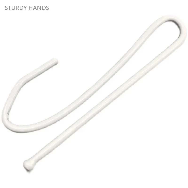 30PCS stainless steel curtain hooks painted cloth forks adjustable large pointed hooks curtain hardware accessories
