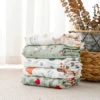 HappyFlute New 120*110CM Digital All Print  Bamboo Cotton 2Layer Super Soft Muslin Swaddle High Quality Wrap For Newborn Blanket 6