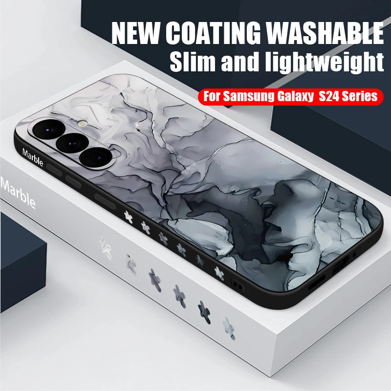 Vibrant Marble Silicone Lanyard Phone Case