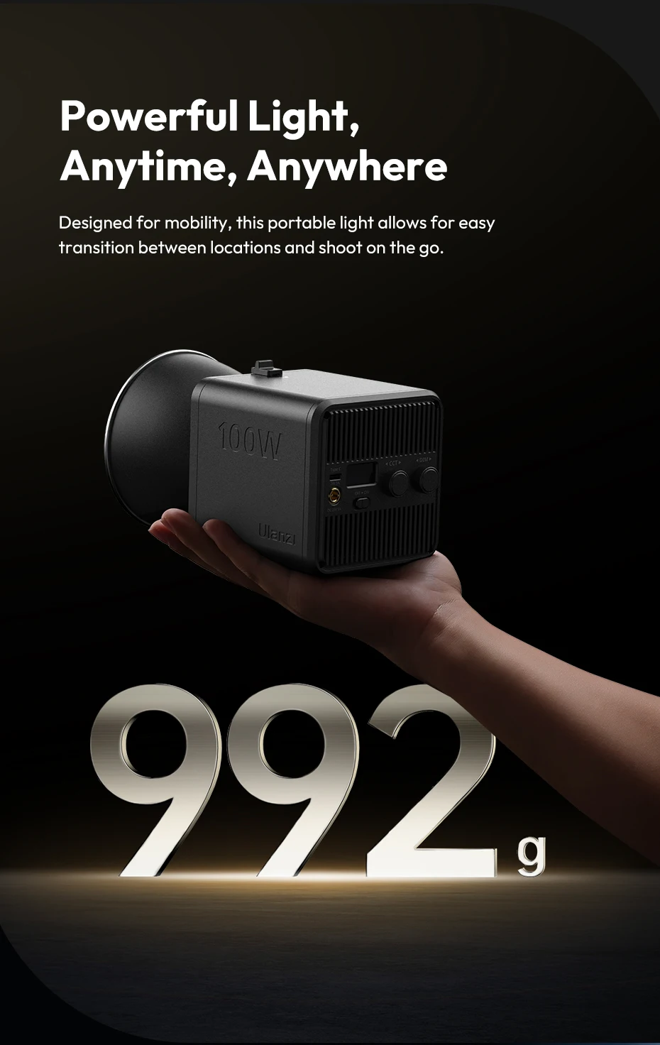 Ulanzi ML100RGB 100W RGB Full-color COB Video Light