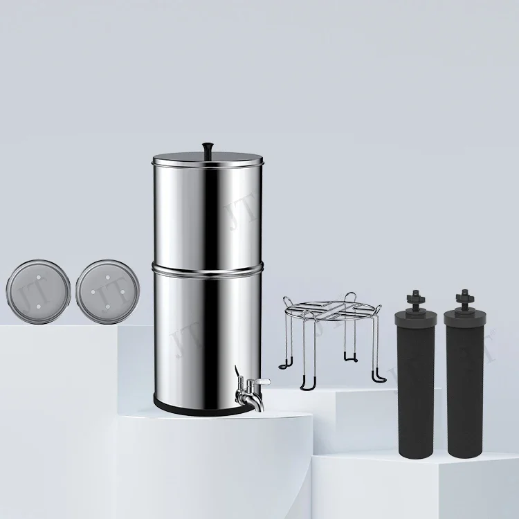 Outdoor water filtration portable stainless steel gravity fed filter camping water filter gravity systems