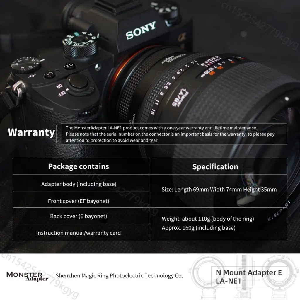 MonsterAdapter Monster Adapter LA-NE1 Lens Adapter for