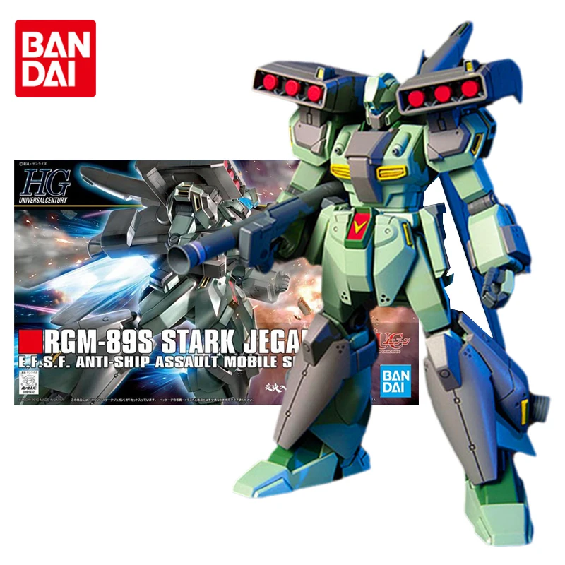 

Оригинальная модель Bandai Gundam в комплекте, аниме фигурка HGUC RGM-89S Старк Jegan, коллекция Gunpla, аниме экшн-фигурки, игрушки для детей