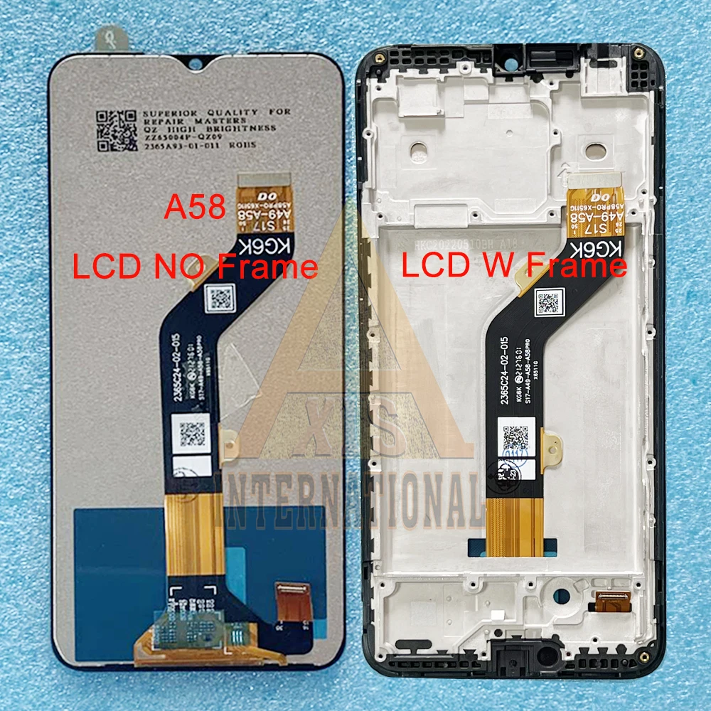 

Original 6.6'' For Itel A58 LCD Frame A58 Pro A661Lmini LCD Display Touch Screen Digitizer Panel For Itel A49 A661L LCD