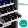 Cooler Refrigerator - 30 Bottle Wine Fridge with Stainless Steel Refrigerator& Double-Layer 6