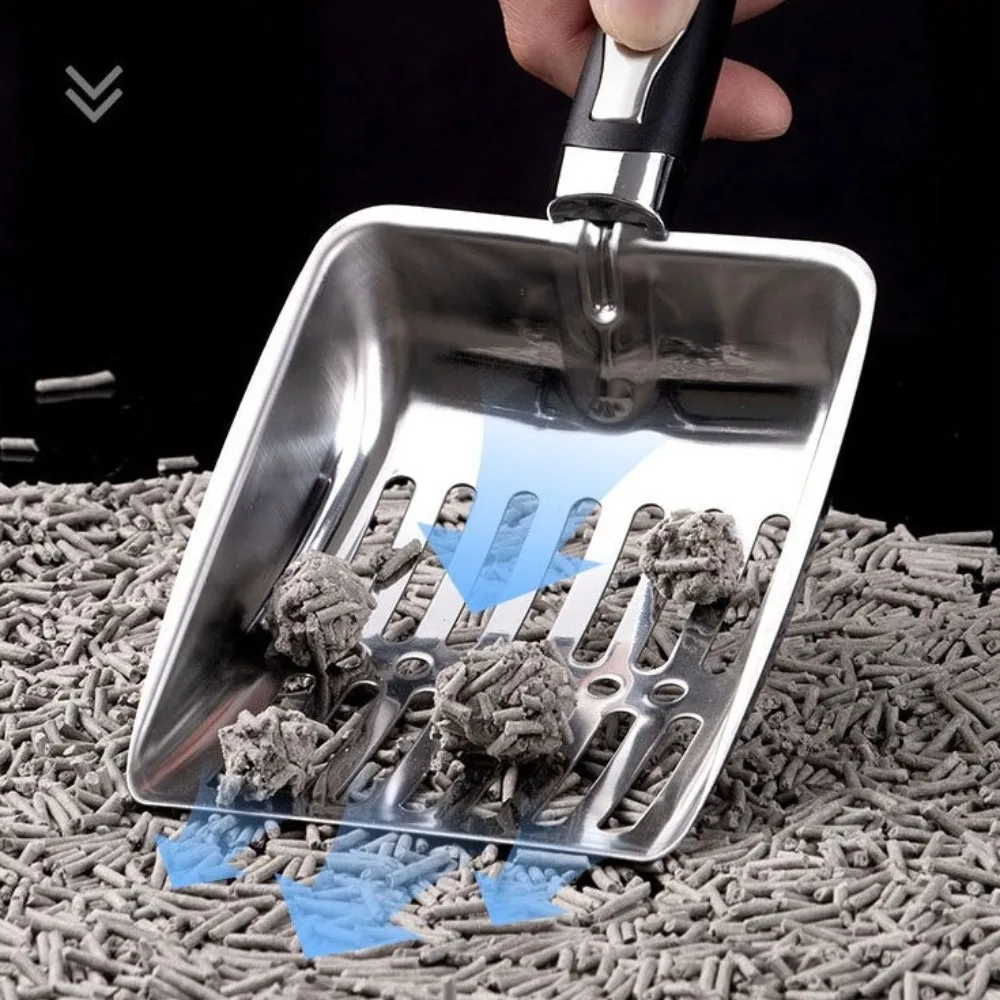 New Fine Mesh Cat Litter Scoop Long Handle Metal Head Litter Cleaner Durable Shovel Design Cat Poop Scoop Home Use New Fine Mesh Cat Litter Scoop Long Handle Metal Head Litter Cleaner Durable Shovel Design Cat Poop Scoop Home Use