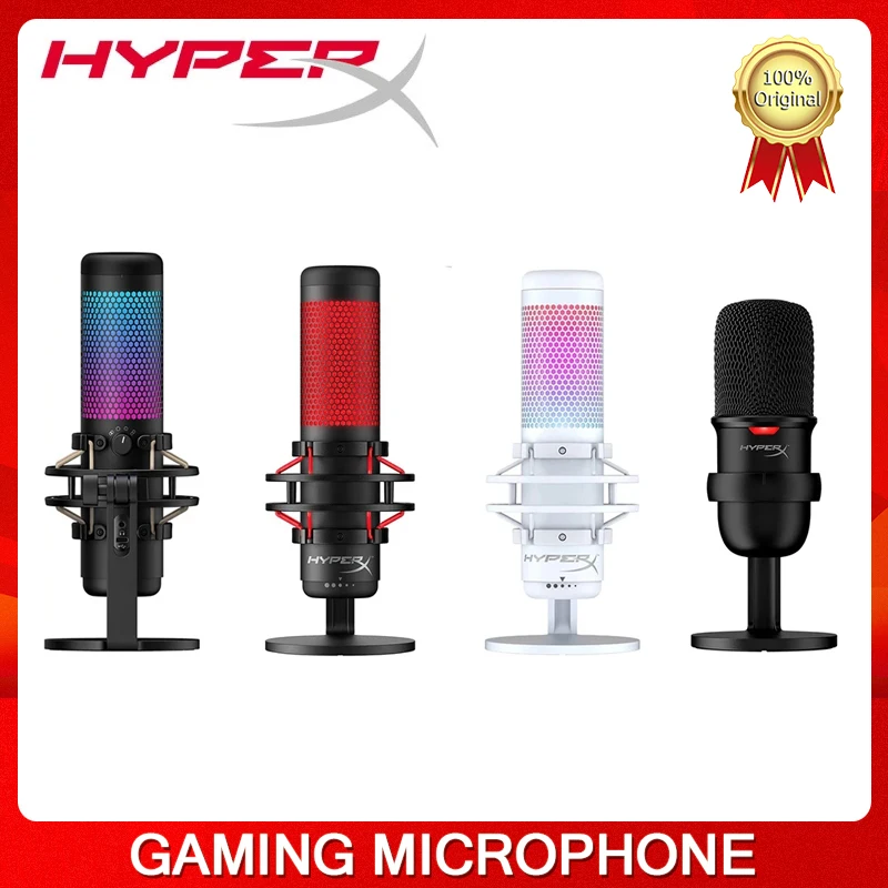 Original HyperX QuadCast S Microphone QuadCast USB Condenser Microphone  SoloCast USB Mikrofon DuoCast Mikrofon For PC PS4 PS5